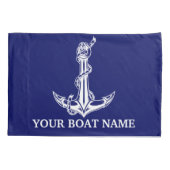  Nautical Anchor Rope Boat Name Kussensloop (Achterkant)