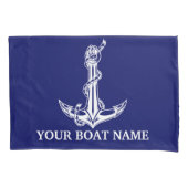  Nautical Anchor Rope Boat Name Kussensloop (Voorkant)