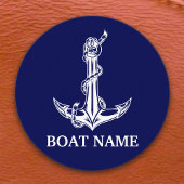 Nautical Anchor Rope Boat Name Labels