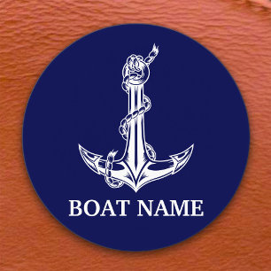 Nautical Anchor Rope Boat Name Labels