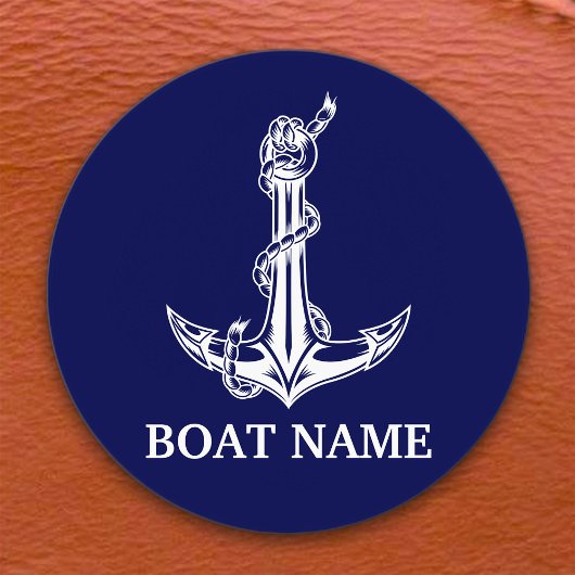 Nautical Anchor Rope Boat Name Labels