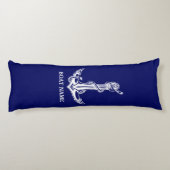 Nautical Anchor Rope Boat Name Lichaamskussen (Achterkant)