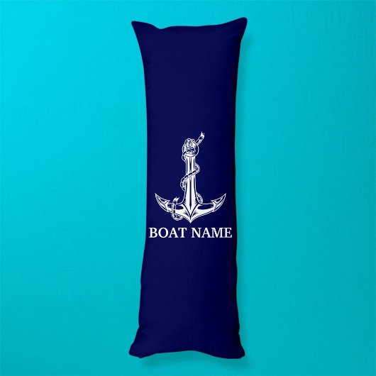 Nautical Anchor Rope Boat Name Lichaamskussen