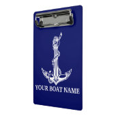  Nautical Anchor Rope Boat Name Mini Klembord (Angled2)