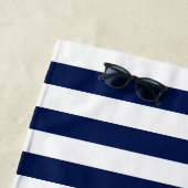 Nautical Anchor & Rope Boat Name Navy Blue & White Strandlaken (In situ)