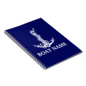  Nautical Anchor Rope Boat Name Notitieboek (Rechterzijde)