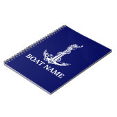  Nautical Anchor Rope Boat Name Notitieboek (Linkerzijde)