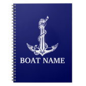  Nautical Anchor Rope Boat Name Notitieboek (Voorkant)