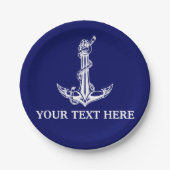 Nautical Anchor Rope Boat Name Papieren Bordje (Voorkant)