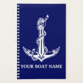 Nautical Anchor Rope Boat Name Planner (Voorkant)