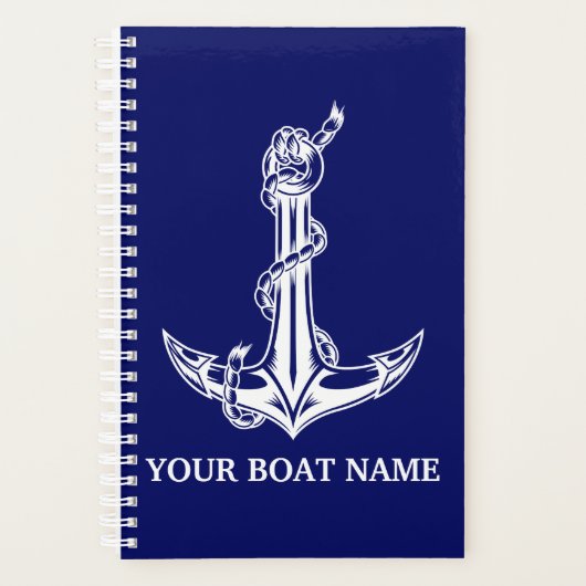  Nautical Anchor Rope Boat Name Planner (Voorkant)