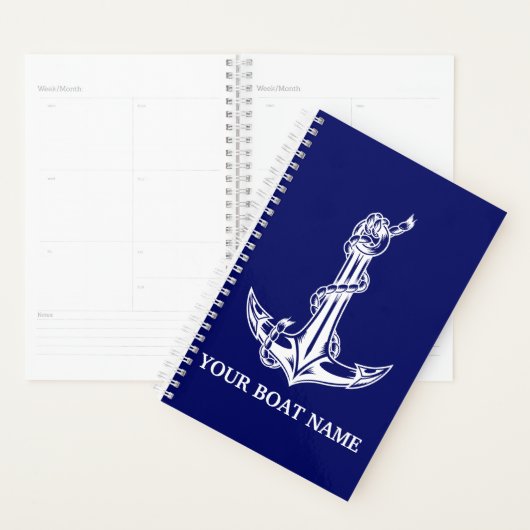  Nautical Anchor Rope Boat Name Planner (Display)