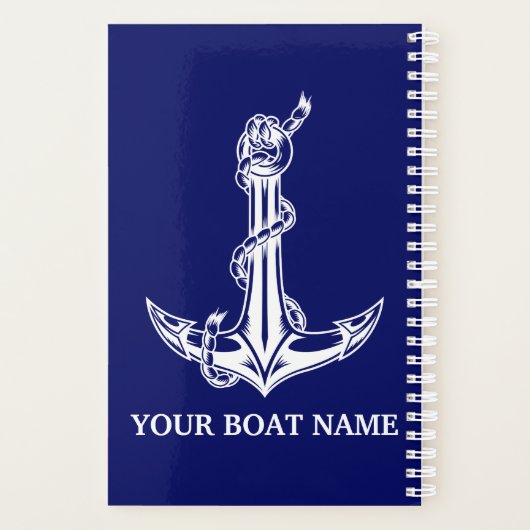  Nautical Anchor Rope Boat Name Planner (Achterkant)