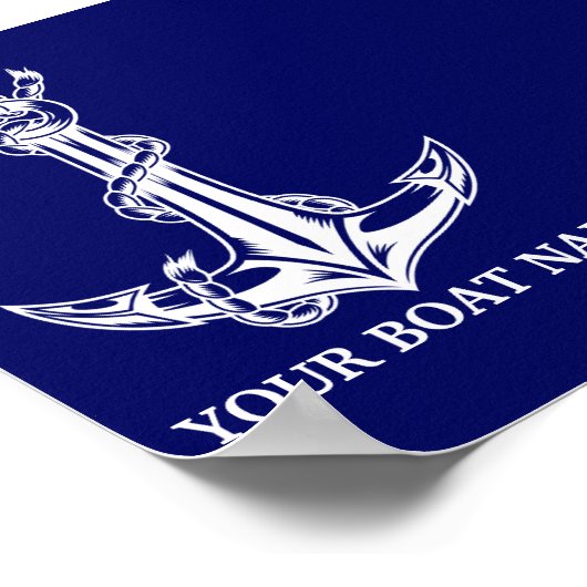  Nautical Anchor Rope Boat Name Poster (Hoek)