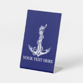  Nautical Anchor Rope Boat Name Reclamebord Met Voetstuk (Voorkant)