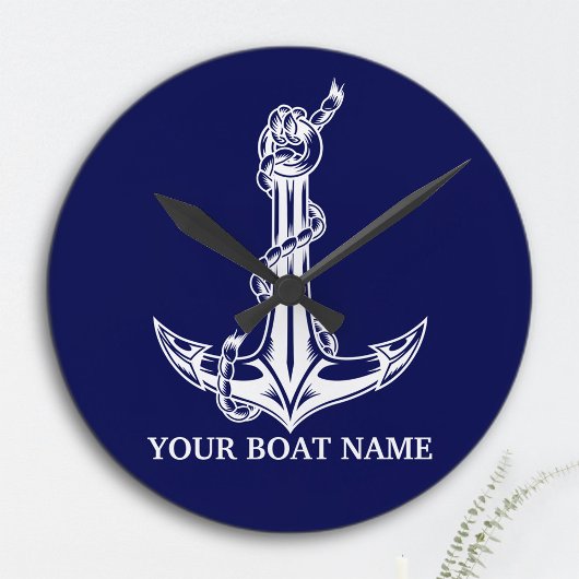  Nautical Anchor Rope Boat Name Ronde Klok