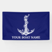  Nautical Anchor Rope Boat Name Spandoek (Horizontaal)