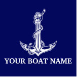 Nautical Anchor Rope Boat Name Staand Fotobeeldje<br><div class="desc">Nautical Anchor Rope Boat Name Design for Boat Lovers.</div>