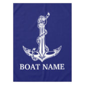  Nautical Anchor Rope Boat Name Tafelkleed (Voorkant)