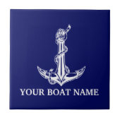  Nautical Anchor Rope Boat Name Tegeltje (Voorkant)
