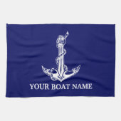  Nautical Anchor Rope Boat Name Theedoek (Horizontaal)