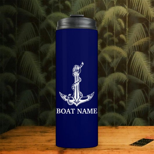  Nautical Anchor Rope Boat Name Thermosbeker