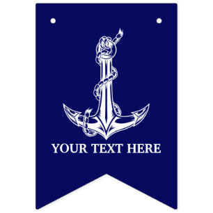 Nautical Anchor Rope Boat Name Vlaggetjes