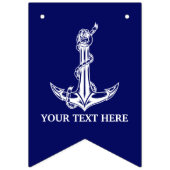Nautical Anchor Rope Boat Name Vlaggetjes (Derde vlag)