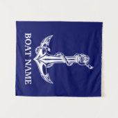  Nautical Anchor Rope Boat Name Wandkleed (Voorkant (horizontaal))