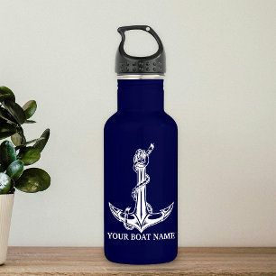  Nautical Anchor Rope Boat Name Waterfles