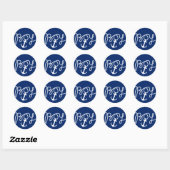 Nautical Anchor & Rope Boy Baby shower Ronde Sticker (Vel)