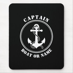 Nautical Anchor & Rope Captain Boat of Name Black Muismat