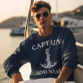  Nautical Anchor Rope Captain Name T-Shirt