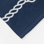 Nautical Anchor Rope Family Vacking Beach House Fleece Deken (Hoek)
