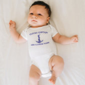 Nautical Anchor Rope Future Captain Name Romper