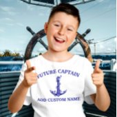  Nautical Anchor Rope Future Captain Name T-shirt