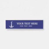  Nautical Anchor Rope Jouw tekst Deurbordje (Voorkant)