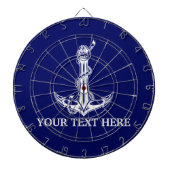  Nautical Anchor Rope Jouw tekst hier Dartbord (Voorkant)