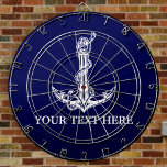 Nautical Anchor Rope Jouw tekst hier Dartbord<br><div class="desc">Nautical Anchor Rope Boat Name Design for Boat Lovers.</div>