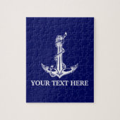  Nautical Anchor Rope Jouw tekst hier Legpuzzel (Verticaal)