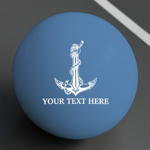 Nautical Anchor Rope Jouw tekst hier Pingpongbal