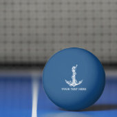 Nautical Anchor Rope Jouw tekst hier Pingpongbal (Net)