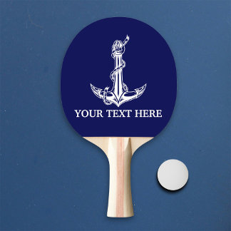  Nautical Anchor Rope Jouw tekst hier Tafeltennisbatje