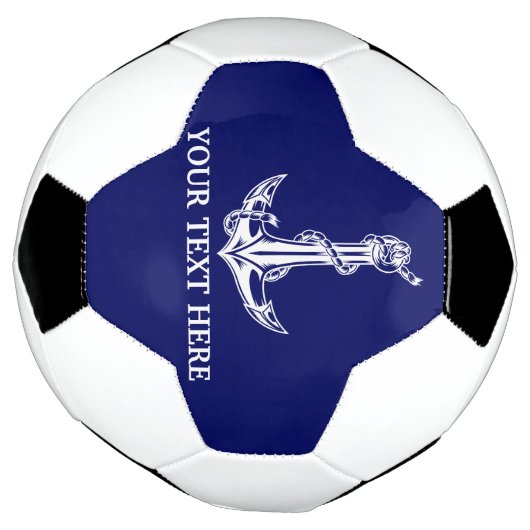  Nautical Anchor Rope Jouw tekst hier Voetbal (Gedraaid)