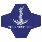  Nautical Anchor Rope Jouw tekst hier Voetbal (Enkel)