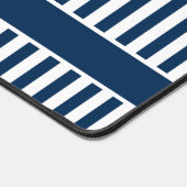 Nautical Anchor Rope Navy Blue Stripes Custom Bureaumat (Hoek)