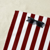 Nautical Anchor Rope Navy Red White Stripes - Aang Strandlaken (In situ)