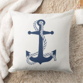 Nautical Anchor & Rope Navy White ID836 Kussen (Deken)