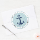 Nautical Anchor & Rope Safe Harbor ID1250 Ronde Sticker (Envelop)