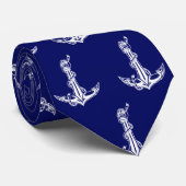 Nautical Anchor Rope Stropdas (Opgerold)